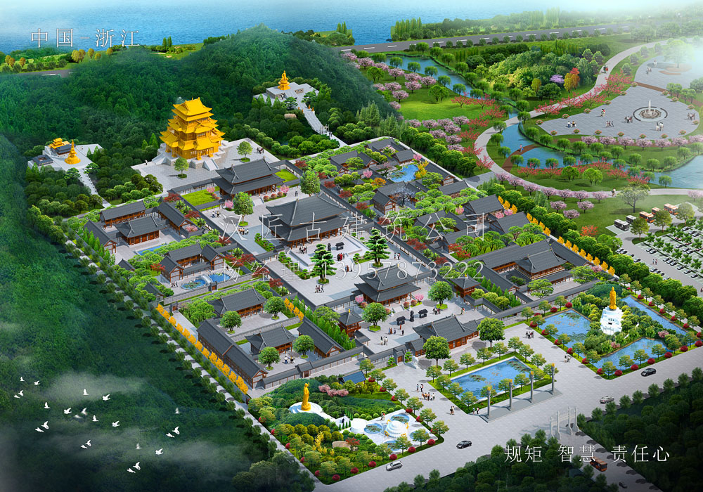 萬嵩禪寺 - 寺廟總體規(guī)劃(圖1) 萬嵩禪寺 - 寺廟總體規(guī)劃(圖1)